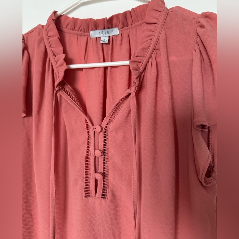 Women's Pink Ruffle Top - Picture 4 of 4